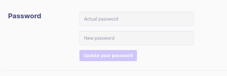 Change password