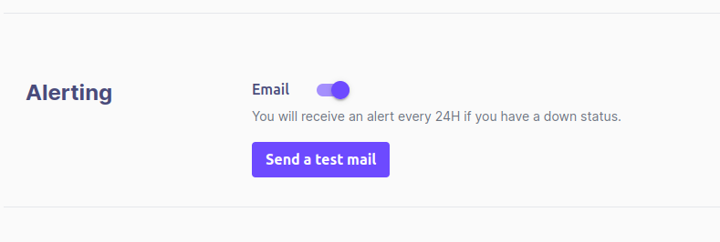 Enable email alert